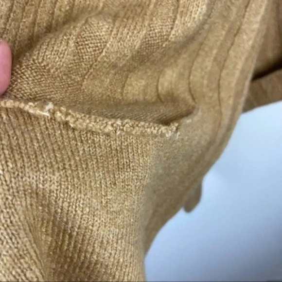 NEW TOPSHOP Oversized Ribbed Open Front Cardigan Sweater Camel Women's Size 12 - Picture 12 of 12